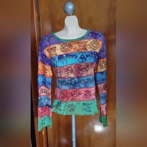 Boho hippie shirt from nepal size med